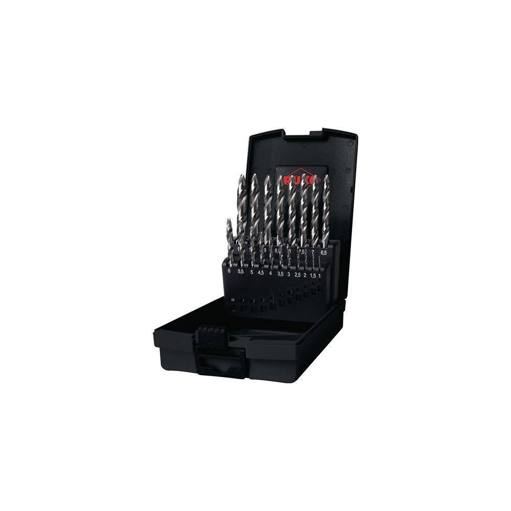 RUKO Twist drill set DIN 338 ULTIMATECUT nominal dm 1-10 x 0.5 mm HSS bright/burnished 19-part plastic box