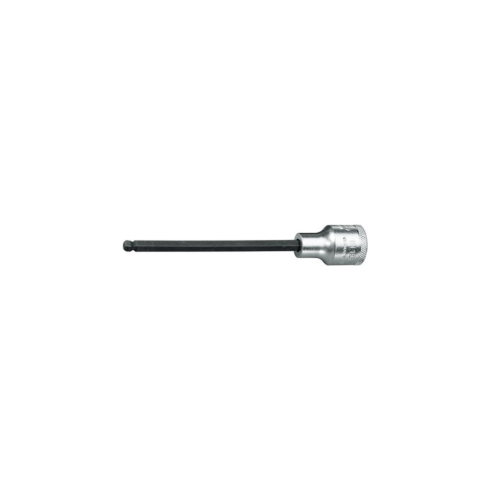GEDORE Socket bit IN 19 LK 1/2 inch hexagon socket, ball end width across flats 8 mm length 140 mm