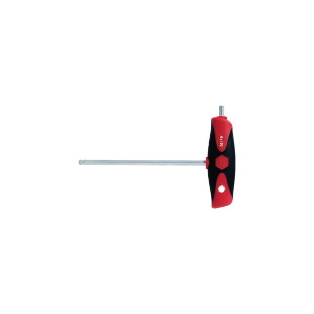 WIHA Pin spanner with T-handle 540DS width across flats 5 mm blade length 150 mm with side output and ball end