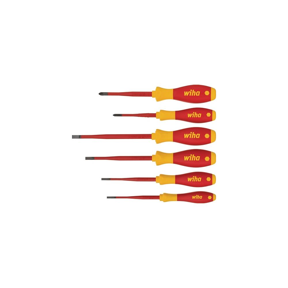 WIHA Screwdriver set 3201 K6 6-part slot/PH slim fix VDE