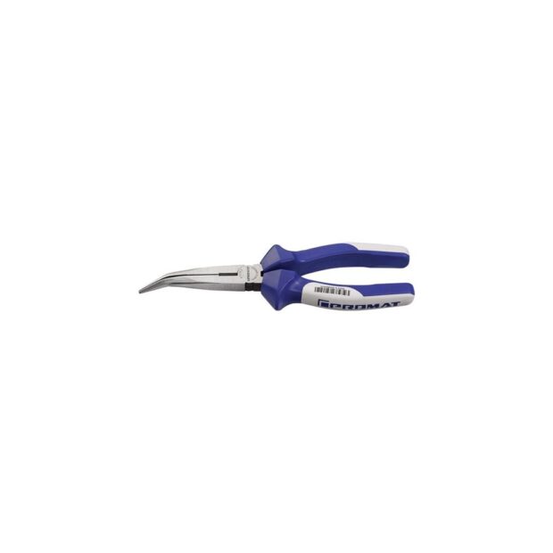 PROMAT Needle-nose pliers  length 200 mm polished 40 deg angled multi-component handles