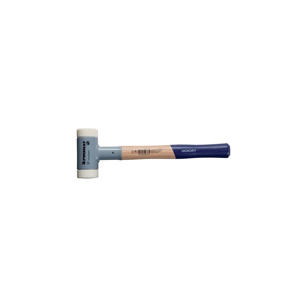 PROMAT Soft faced hammer length 350 mm head dm 30 mm hickory, non-recoil hart Nylon white
