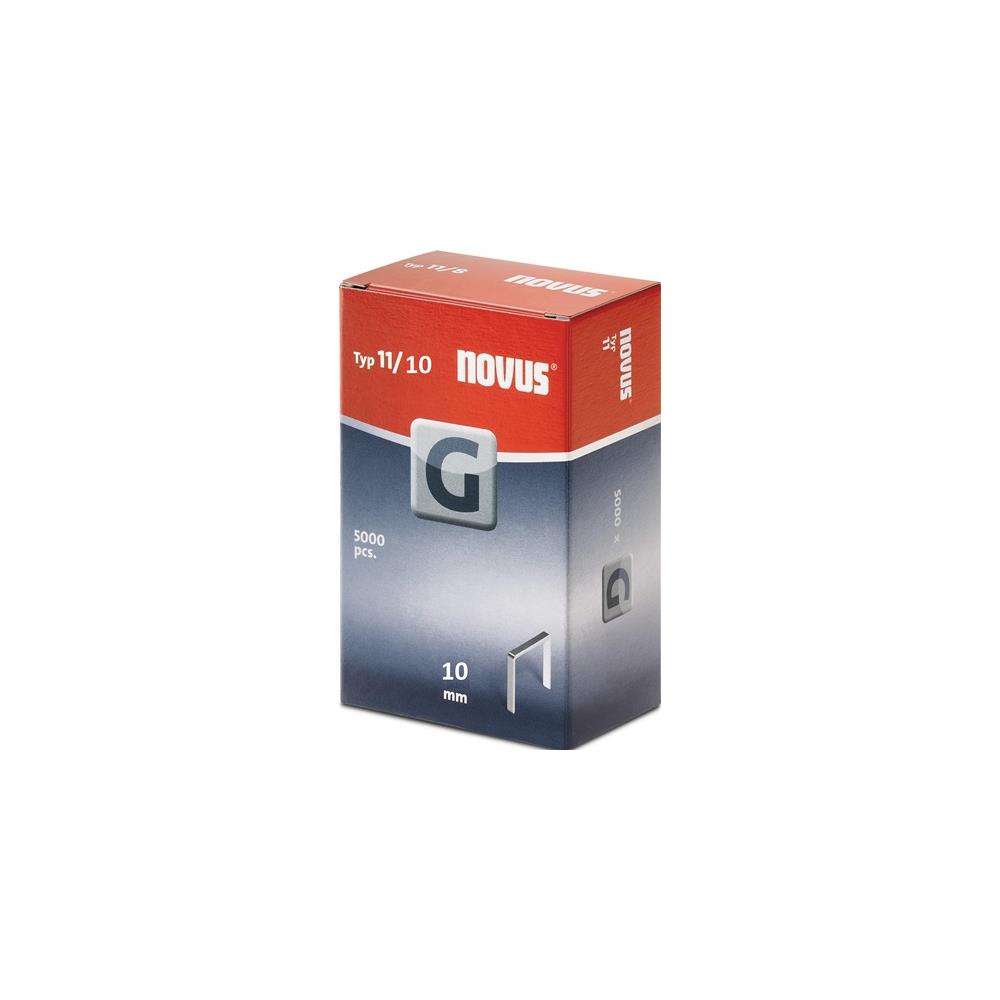 NOVUS Flat wire staple G type 11 width 10.6 x length 10 mm wire width 1.25 mm