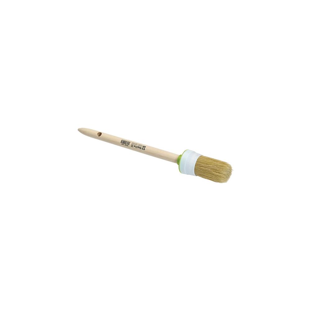 Ring brush size 8 bristle length 45 mm 35 mm light coloured mixed bristles natural wooden handle