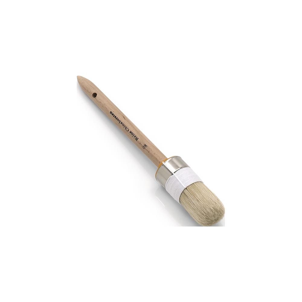 Ring brush size 2 bristle length 70 mm 20 mm pale Chinese bristles natural wooden handle