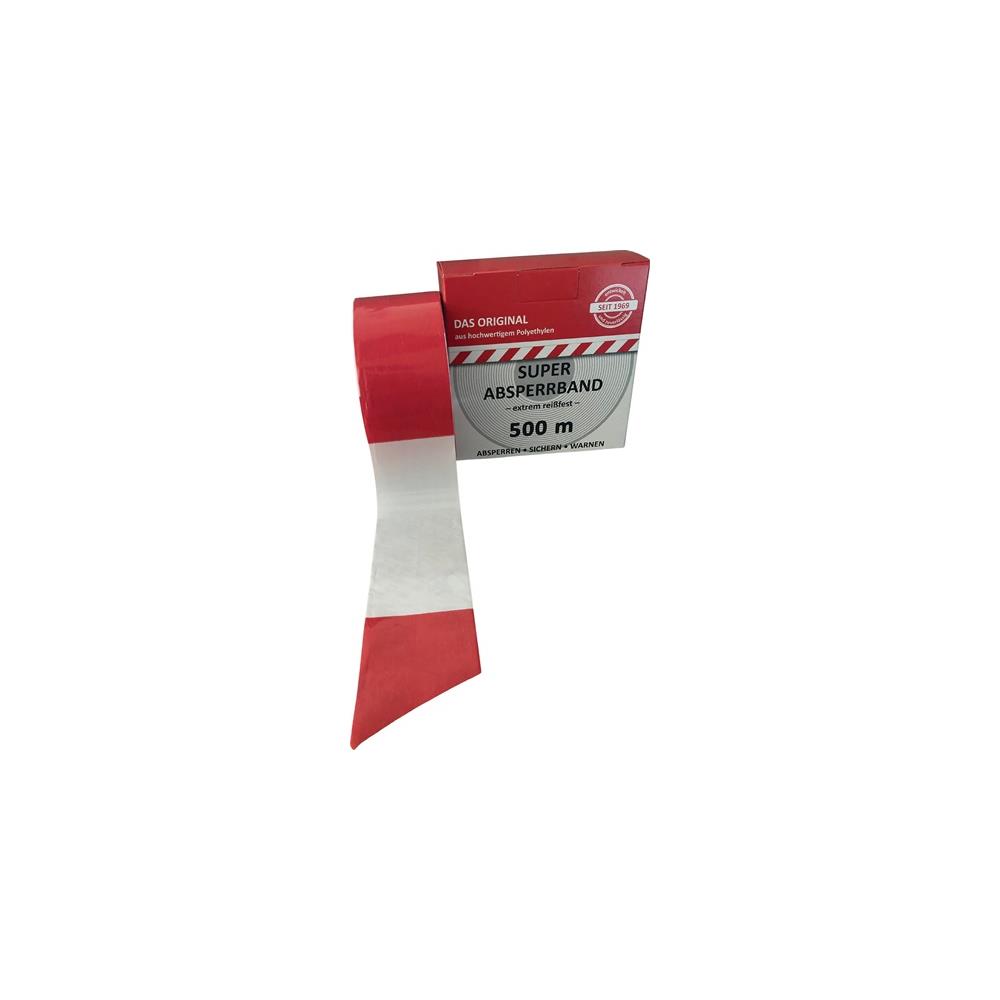 KELMAPLAST Barrier tape length 500 m width 80 mm red/white stripes