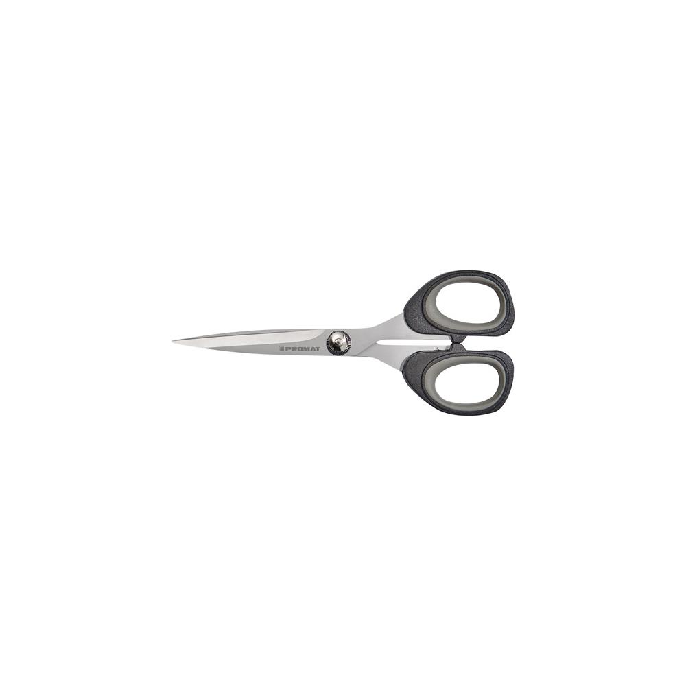 PROMAT All-purpose scissors 180 mm with 2C eye titanium-coated black/grey