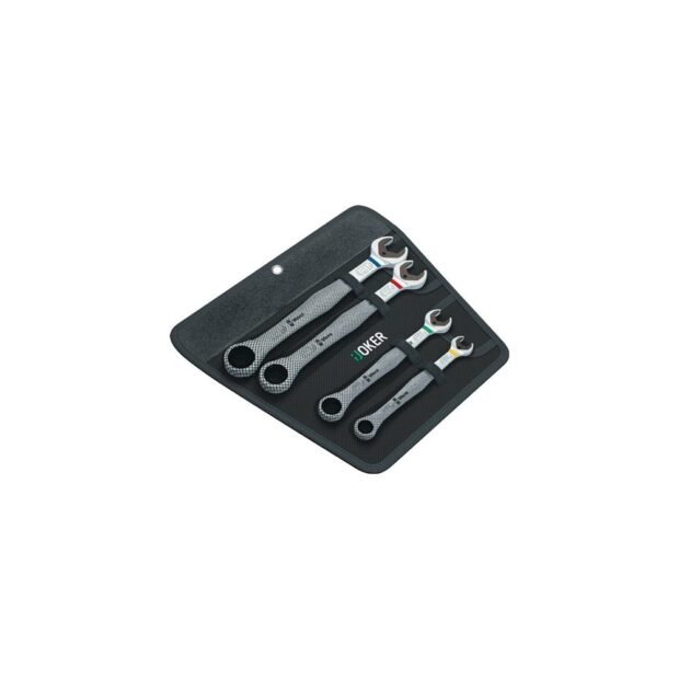 WERA Set of open-end ring ratchet spanner Joker 4-part width across flats 10-19 mm straight - Image 2