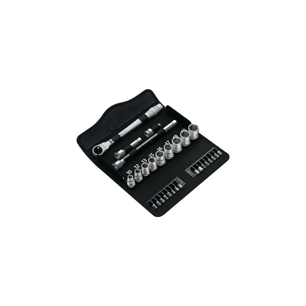 WERA Socket spanner set Zyklop Metal 8100 SB 8 29-part 3/8 inch width across flats 8-19 mm no. of teeth 72 hexagon