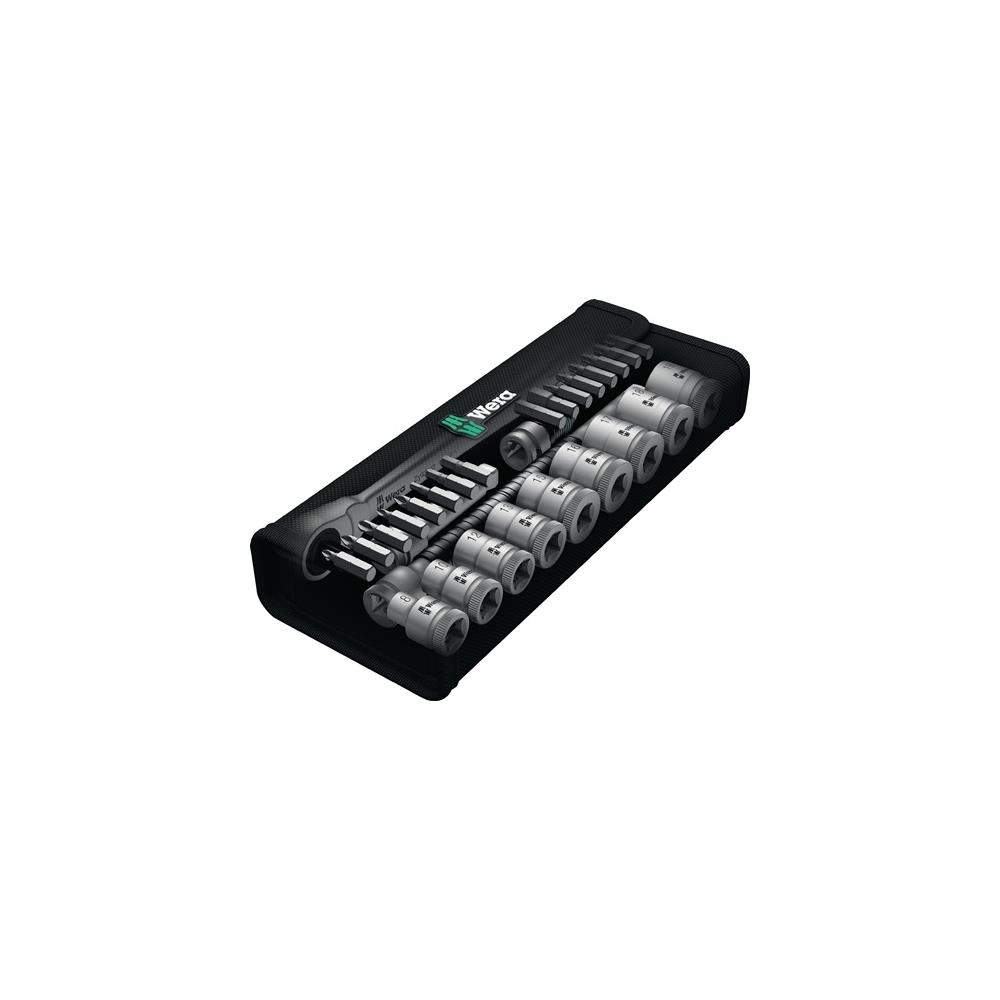 WERA Socket spanner set Zyklop Metal 8100 SB 8 29-part 3/8 inch width across flats 8-19 mm no. of teeth 72 hexagon - Image 2