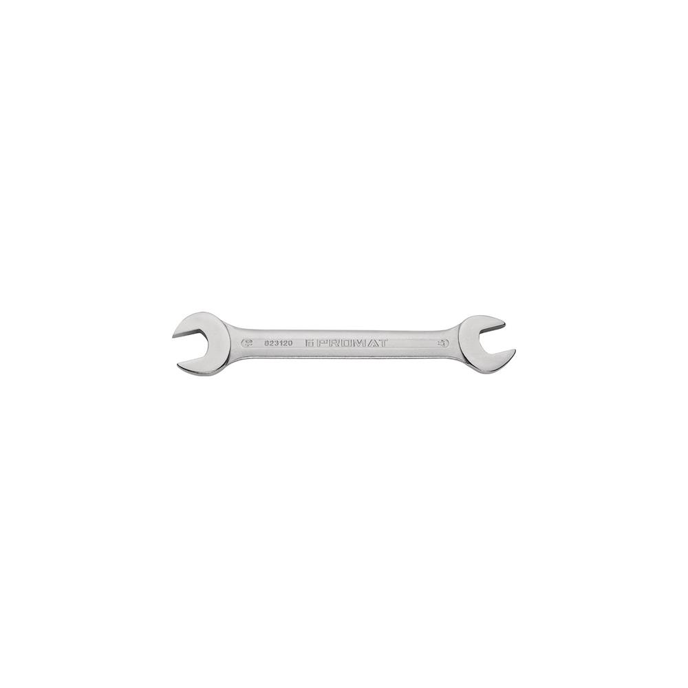 PROMAT Double open-end spanner 13 x 17 mm length 201 mm chrome-plated