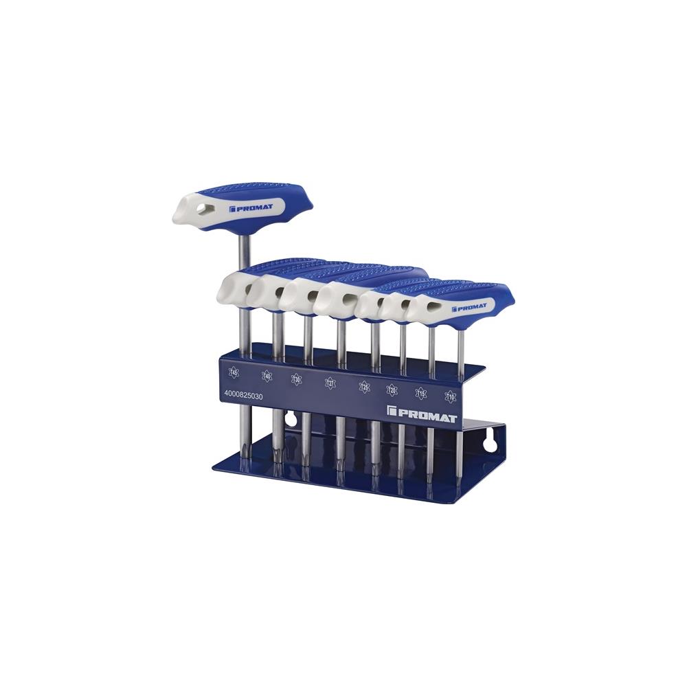 PROMAT T-handle screwdriver set TX10-TX45 8-piece