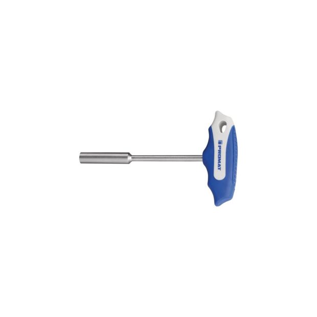 PROMAT Hexagon socket spanner  width across flats 8 mm blade L 230 mm type with 2-component handle with T-handle