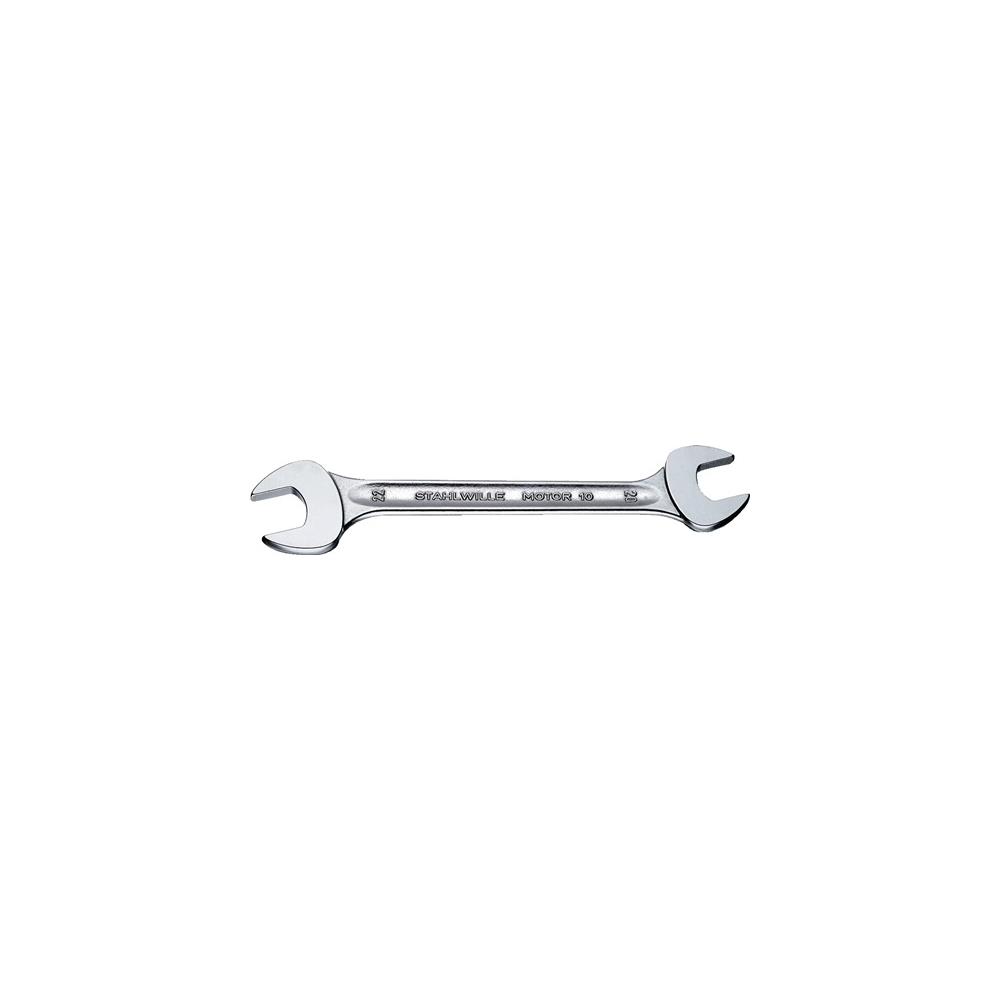 STAHLWILLE Double open-end spanner MOTOR 10 8 x 9 mm length 140 mm chrome-plated CV