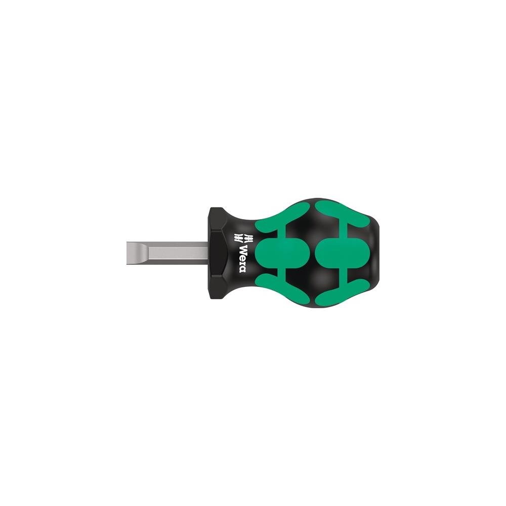 WERA Screwdriver 335 Stubby cutting edge width 8 mm blade length 24.5 mm 2-component handle round blade