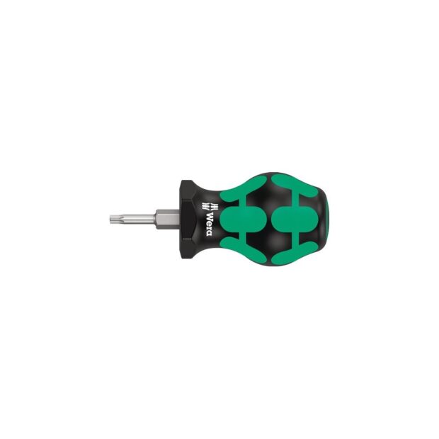 WERA Screwdriver 367 TORX® Stubby size T 10, blade length 25 mm 2-component handle round blade