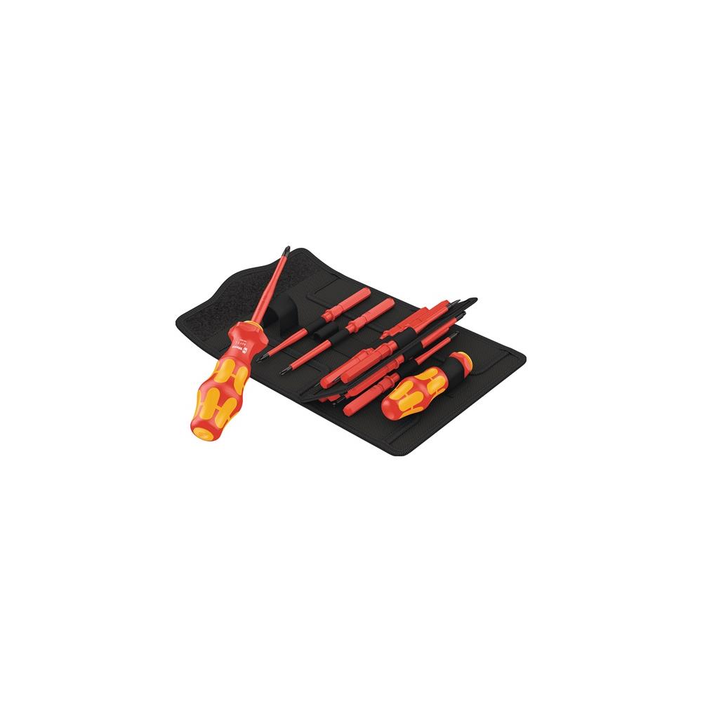 WERA Screwdriver set KK Turbo i Imperial 1 16-part w. interchangeable blades, VDE insulated