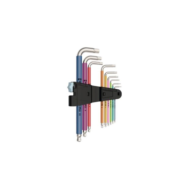 WERA Allen key set 3950 SPKL/9 SM 9-part AF 1.5-10 mm stainless steel, colour-coded - Image 3