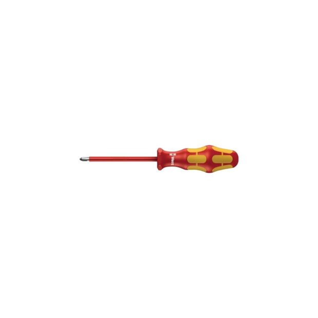 WERA Screwdriver 162 i size PH 2 blade length 100 mm VDE insulated pointed laser tip