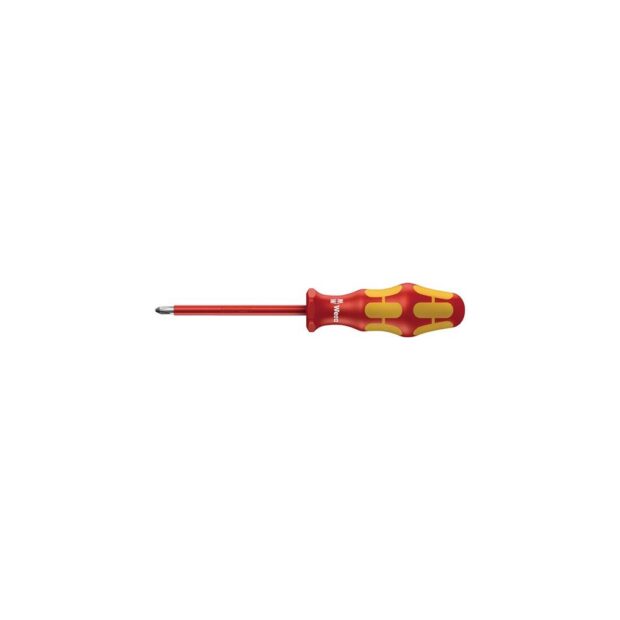 WERA Screwdriver 165 i size PZD 0 overall length 161 mm VDE insulated