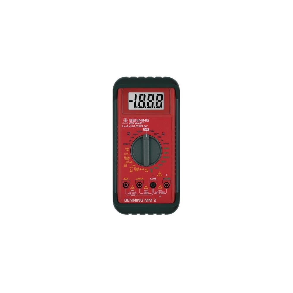 BENNING Multimeter MM 2 0.1 mV-750 V AC, 0.1 mV-1000 V DC RMS