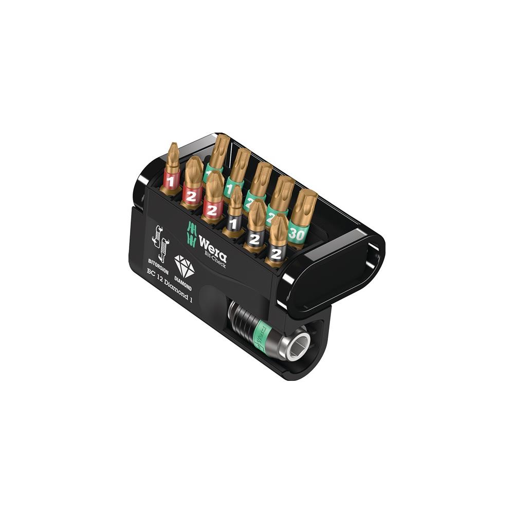 WERA Bit assortment Bit-Check Diamond 1 12-part PH/PZD/TX Rapidaptor