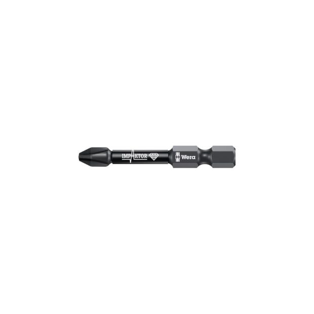 WERA Bit 851/4 IMP DC PH2 length 50 mm 1/4 inch E6.3 impactor, DC