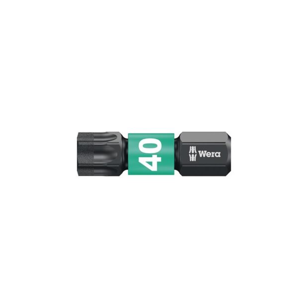 WERA Bit 867/1 IMP DC T40 length 25 mm 1/4 inch C6.3 impactor, DC