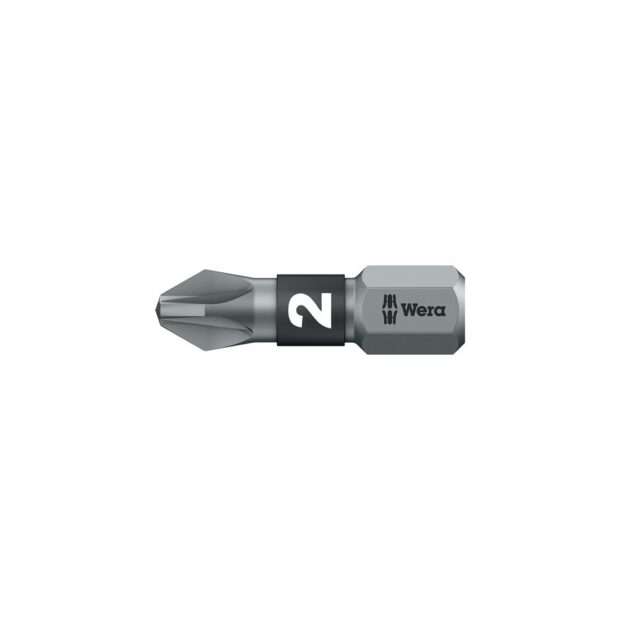 WERA Bit 855/1 BTZ 1/4 inch PZD 2 length 25 mm BiTorsion, tough-hard