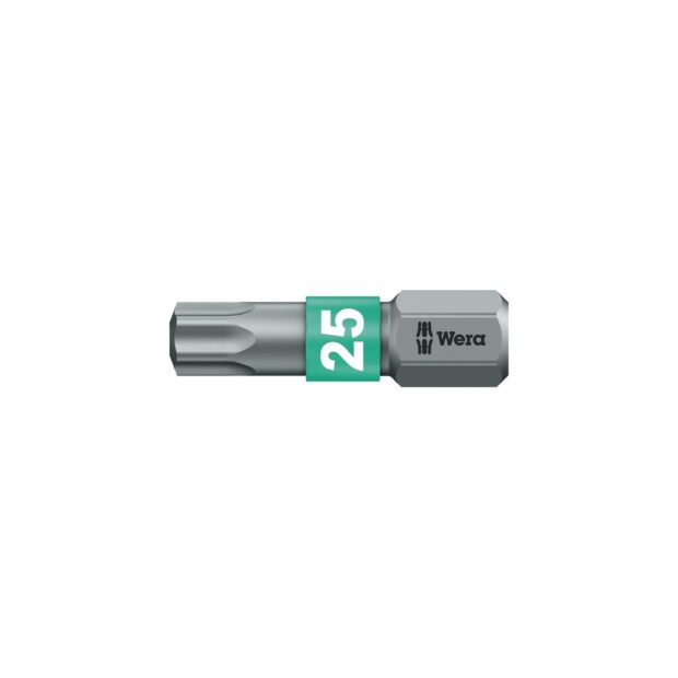 WERA Bit 867/1 BTZ 1/4 inch T 20 length 25 mm BiTorsion, tough-hard