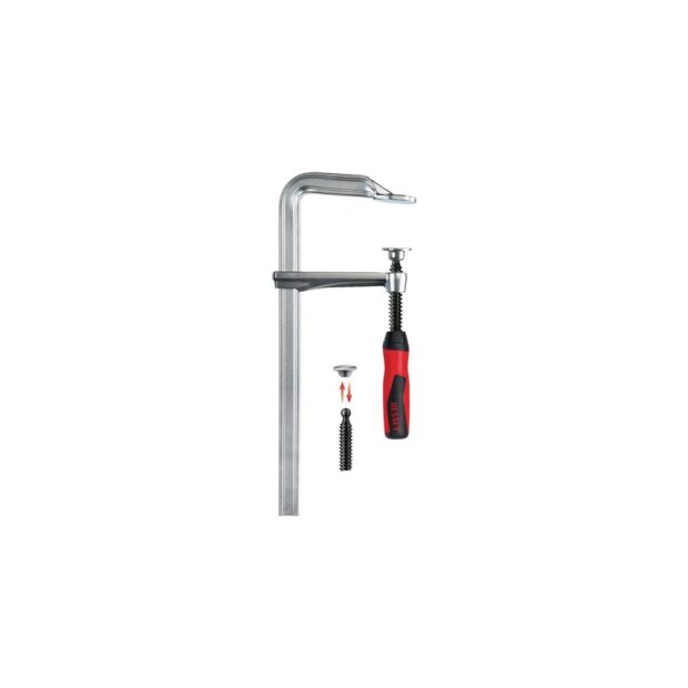 BESSEY All-steel screw clamp GZ-2K clamping width 600 mm radius 120 mm 2-component handle