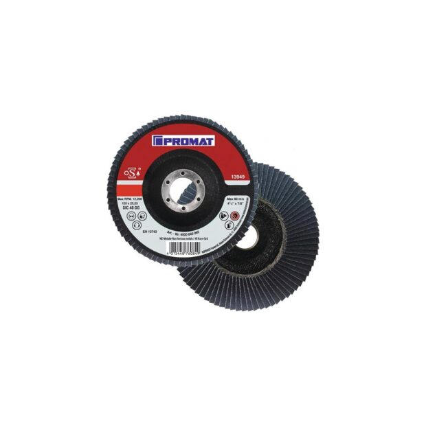 PROMAT Fan-type disc  dm 115 mm granulation 60 conical aluminium silicon carbide