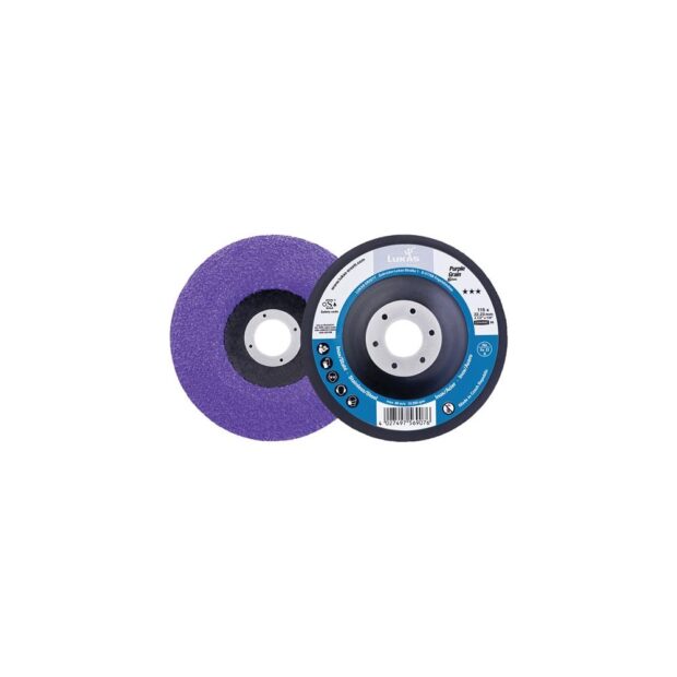 LUKAS Compact grinding disc plate Purple Grain Single dm125 mm granulation 36 offset ceramic grit CO bore 22.23 mm