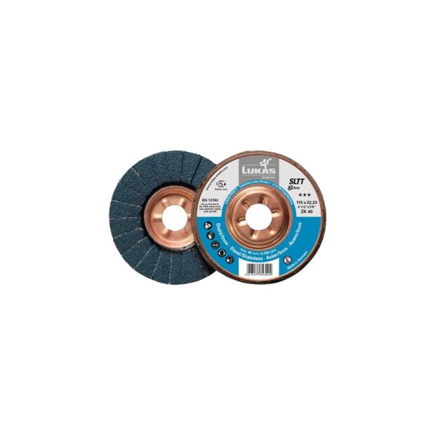 LUKAS Fan-type disc SLTT ZK dm 125 mm granulation 40 flat steel zirconium corundum