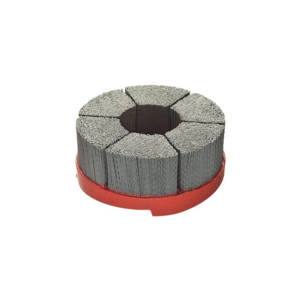 LESSMANN Disc brush HFB dm150 mm bore SiC abrasive filaments granul. 120 2500 min-¹