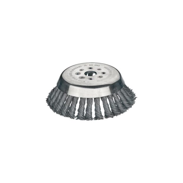 LESSMANN Conical brush  dm 155 mm wire thickness 0.5 mm steel 12 mm, bore 25.4 mm 10000 min-¹