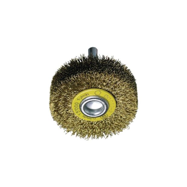 PROMAT Round brush  dm 60 mm wire thickness 0.2 mm brass 18 mm 15000 min-¹