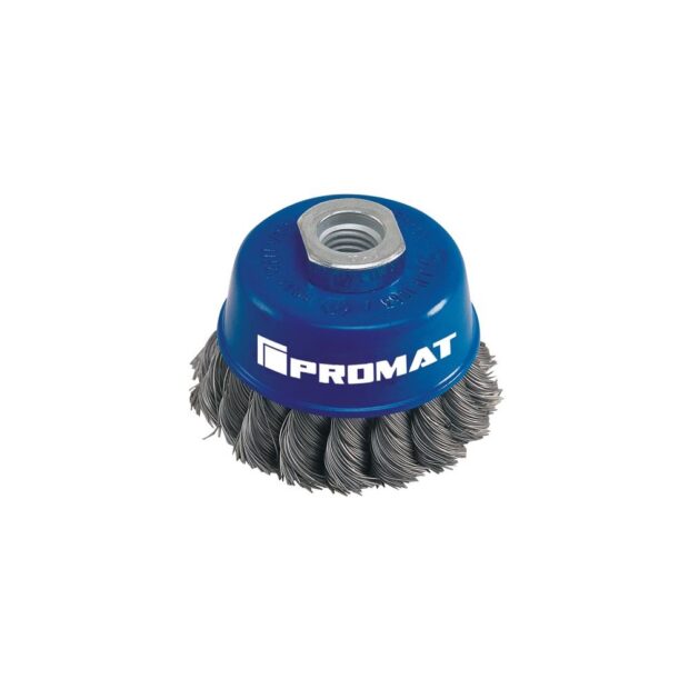 PROMAT Wire cup brush  dm 80 mm wire thickness 0.5 mm VA 8500 min-¹