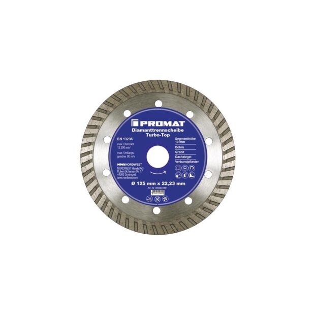 PROMAT Diamond cutting disc  dm 350 mm bore 25.4 mm steel core 12 mm