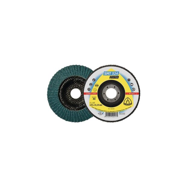 KLINGSPOR Fan-type disc SMT 324 Extra dm 115 mm granulation 60 12 deg conical stain. steel zirconium corundum