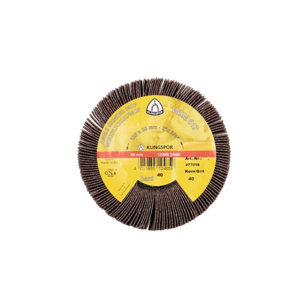 KLINGSPOR Angle grinder with flap disc WSM 617 60 brown dm 125 x W20 mm M14