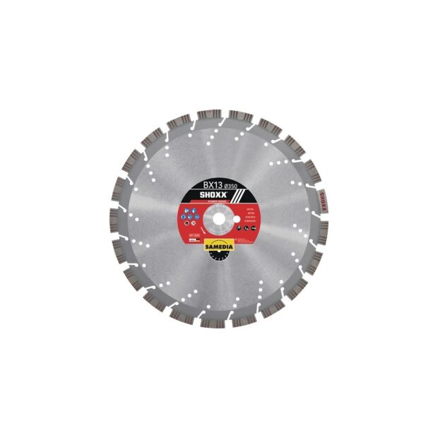 SAMEDIA Diamond cutting disc SHOXX BX13 dm 350 mm bore 25.4 / 20 mm laser welded 13 mm