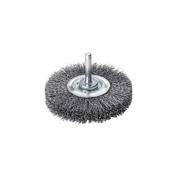 LESSMANN Round brush  dm 40 mm shank 6 mm wire thick. 0.2 mm steel 9 mm 18000 min-¹ Max. revolutions 18000 min-¹