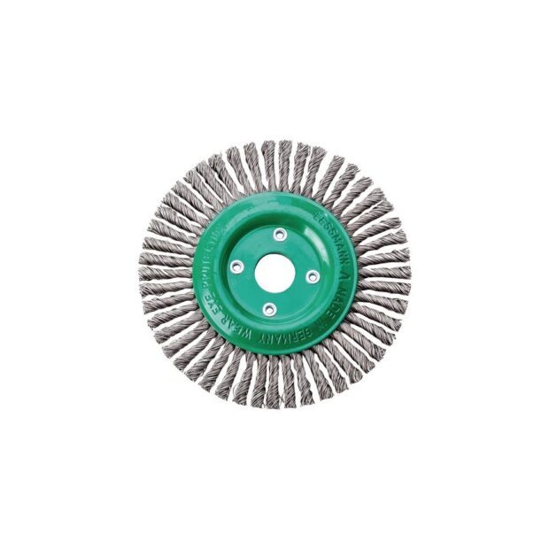 LESSMANN Round brush  dm 125 mm bore wire thick. 0.5 mm stainless steel 6 mm 15000 min-¹