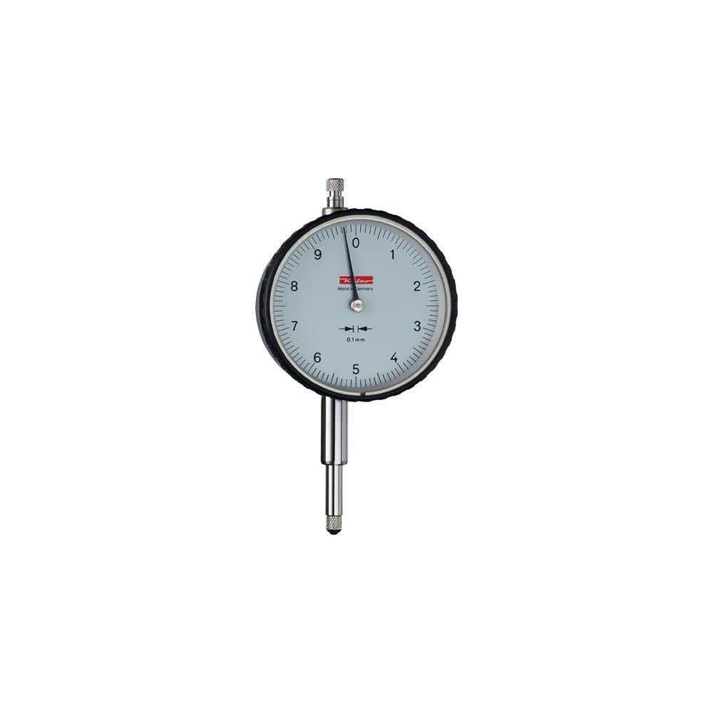 KÄFER Dial gauge M 10A 10 mm readout 0.1 mm w. factory calibration, magnetic back 1 pointer revolution 0.5mm