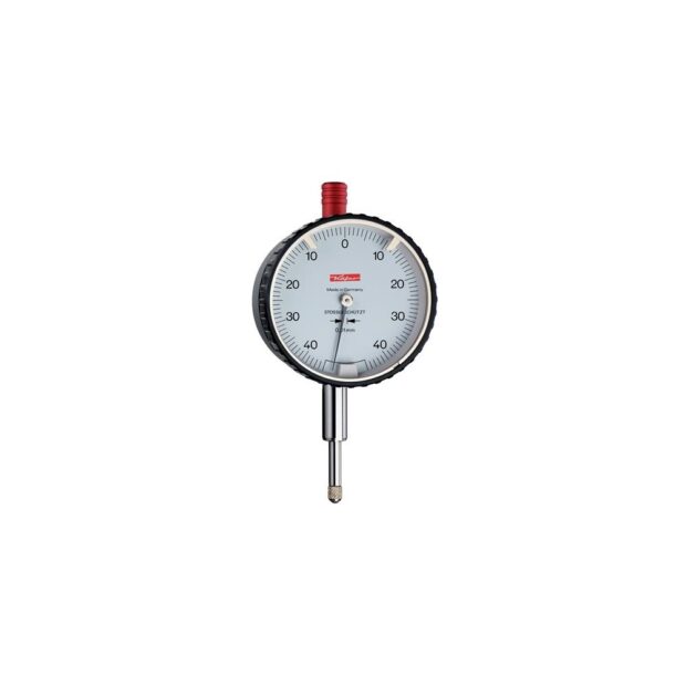 KÄFER Safety dial gauge DIN 878 SI-90 0.8 mm readout 0.01 mm with impact protection free lift 9mm