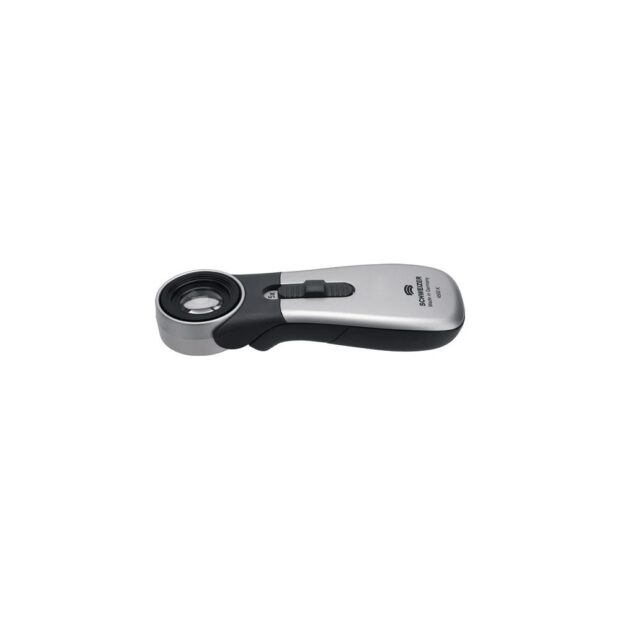 SCHWEIZER Hand magnifier with light Tech-Line CLASSIC magnification 15x LED lens diameter 16.3 mm