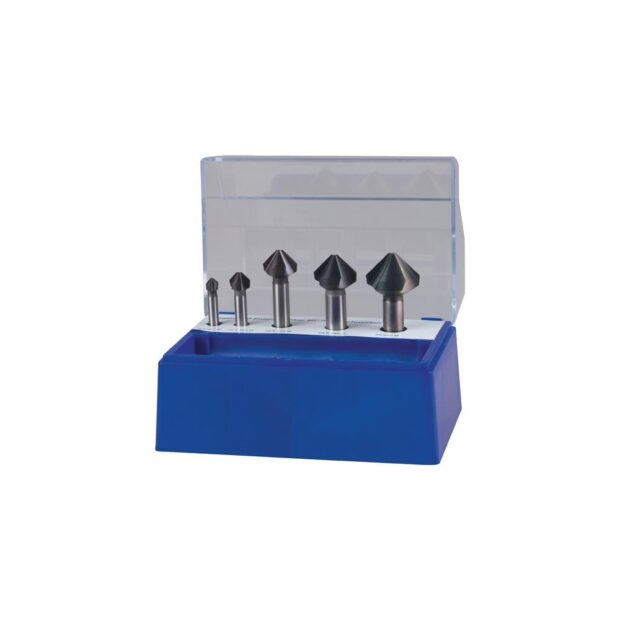 PROMAT Countersink set DIN 335 C 90 deg 6.3-25 mm HSS TiAlN 5-part plastic box