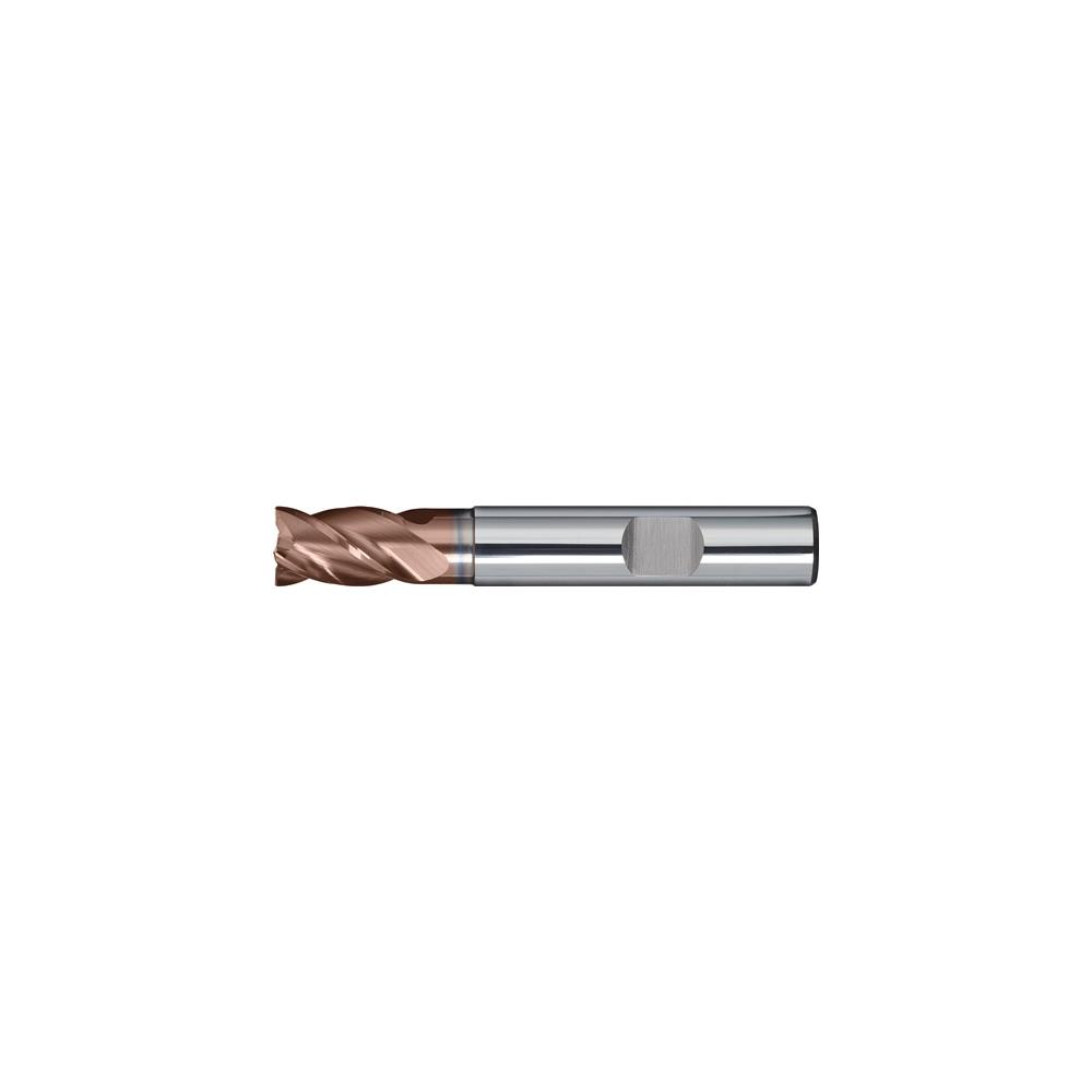 PROMAT End mill DIN 6527 K type N/HPC nominal dm 10 mm insert length 24 mm VHM TiAlN DIN 6535 HB no. of cutters 4 short