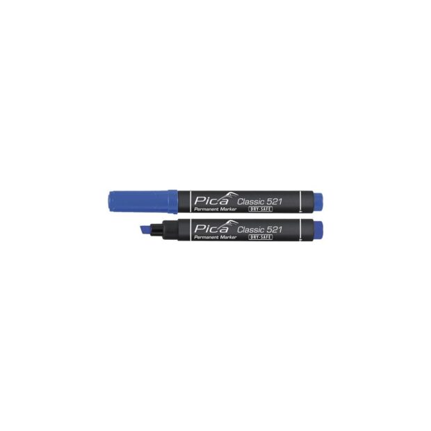 PICA Permanent marker Classic blue line width 2-6 mm tapered nib